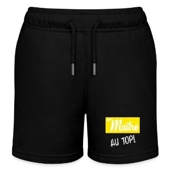 MASTER. MASTER. HUMOR - Kids Organic Sweat Shorts by Stanley/Stella - black - Front
