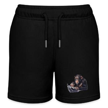 Das Infinite-Monkey-Theorem, ein Gedankenabenteuer - Kinder Organic Joggingshorts Mini Bolter von Stanley/Stella - Schwarz - Vorne