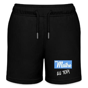 MASTER. MASTER. THANK YOU. THANK YOU MASTER - Kids Organic Sweat Shorts by Stanley/Stella - black - Front