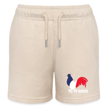 French rooster blue white red - Kids Organic Sweat Shorts by Stanley/Stella - soft Ecru - Front