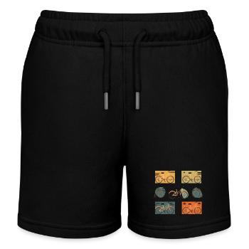 Vélo vélo rétro - Short de jogging enfant bio Stanley/Stella - noir - Devant