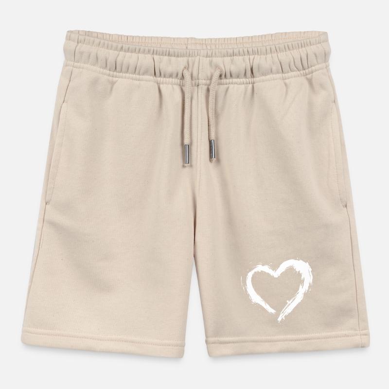 Heart icon Kids Organic Sweat Shorts by Stanley/Stella