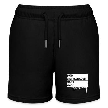 Metalworker as a profession - Kids Organic Sweat Shorts by Stanley/Stella - black - Front
