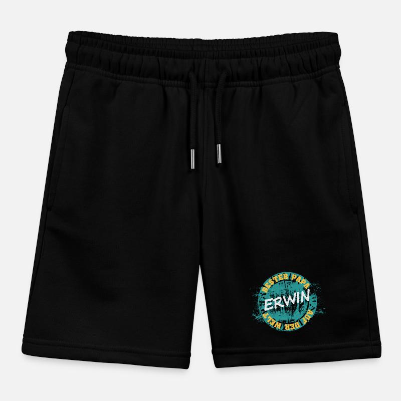 Father's Day Erwin Kids Organic Sweat Shorts by Stanley/Stella