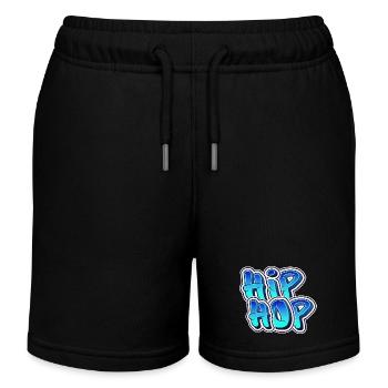Hip Hop Text Graffiti - Kids Organic Sweat Shorts by Stanley/Stella - black - Front