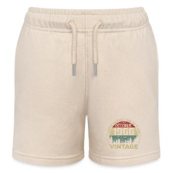 Vintage Anniversary Made in October 1966 - Kids Organic Sweat Shorts by Stanley/Stella - soft Ecru - Front