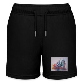 Wald - Kinder Organic Joggingshorts Mini Bolter von Stanley/Stella - Schwarz - Vorne