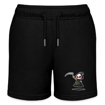 Kleiner Gevatter Tod - Kinder Organic Joggingshorts Mini Bolter von Stanley/Stella - Schwarz - Vorne