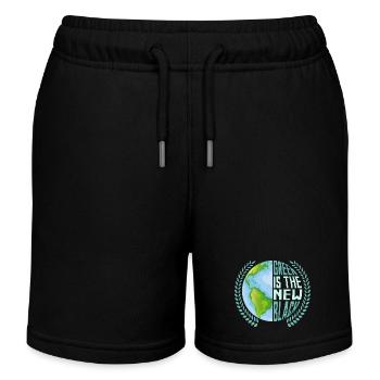Green Is The New Black Planet Earth Day - Kinder Organic Joggingshorts Mini Bolter von Stanley/Stella - Schwarz - Vorne