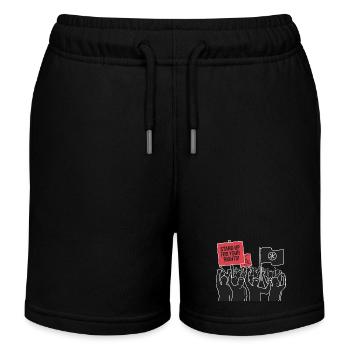 DÉFENDEZ VOS DROITS - Short de jogging enfant bio Stanley/Stella - noir - Devant
