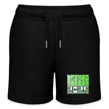 Year 2025 - Kids Organic Sweat Shorts by Stanley/Stella - black - Front