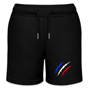 Claws France - Kids Organic Sweat Shorts by Stanley/Stella - black - Front
