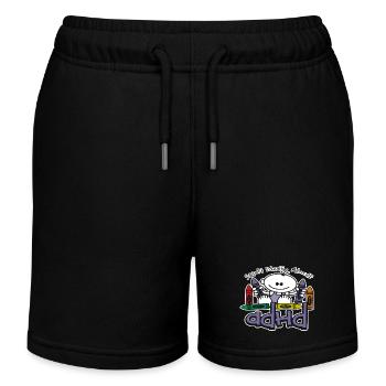 ADHD Crayons - Kids Organic Sweat Shorts by Stanley/Stella - black - Front