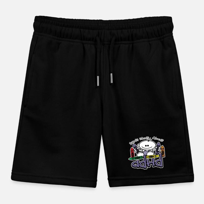 ADHD Crayons Kids Organic Sweat Shorts by Stanley/Stella