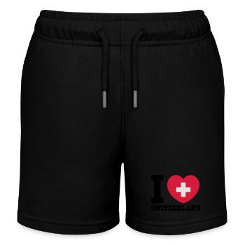 switzerland - Kids Organic Sweat Shorts by Stanley/Stella - black - Front