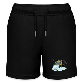pelle à neige jaune - Short de jogging enfant bio Stanley/Stella - noir - Devant