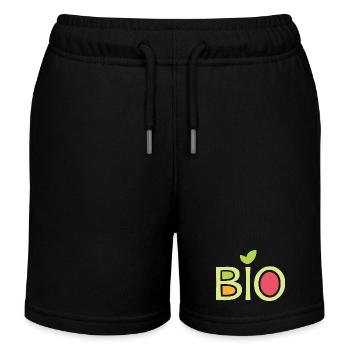Bio Team Company Club Friends Fruits Food Vegan - Kids Organic Sweat Shorts by Stanley/Stella - black - Front