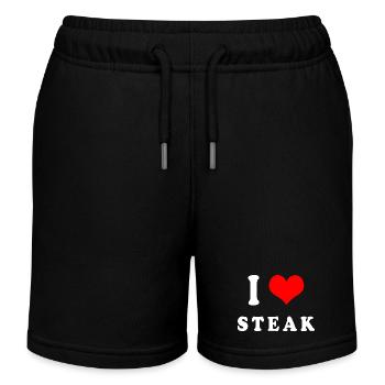 Ich liebe Steak - Kinder Organic Joggingshorts Mini Bolter von Stanley/Stella - Schwarz - Vorne