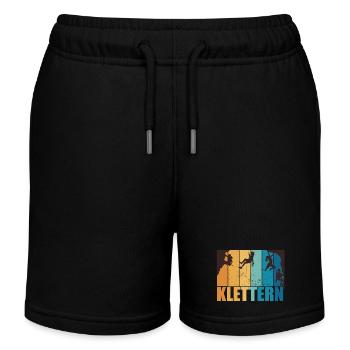 Klettern Bouldern Bergsteigen Berge Vintage - Kinder Organic Joggingshorts Mini Bolter von Stanley/Stella - Schwarz - Vorne