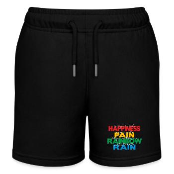 Glück (dunkel) - Kinder Organic Joggingshorts Mini Bolter von Stanley/Stella - Schwarz - Vorne