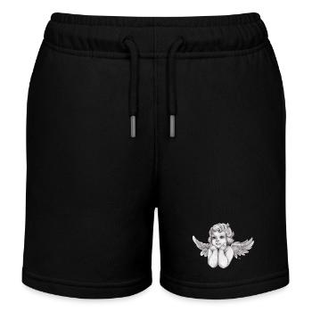 Petit ange chérubin rêveur - Short de jogging enfant bio Stanley/Stella - noir - Devant