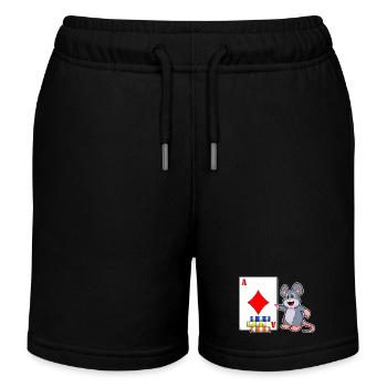Mouse Poker Cartes de poker Jetons de poker - Short de jogging enfant bio Stanley/Stella - noir - Devant