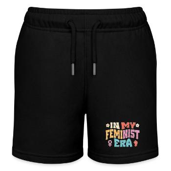 À mon époque féministe - Short de jogging enfant bio Stanley/Stella - noir - Devant