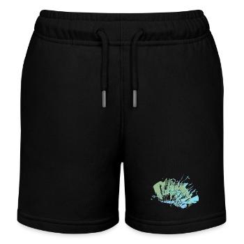 Skater - Kinder Organic Joggingshorts Mini Bolter von Stanley/Stella - Schwarz - Vorne