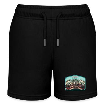 Illustration: Georgentor, Dresden - Kinder Organic Joggingshorts Mini Bolter von Stanley/Stella - Schwarz - Vorne
