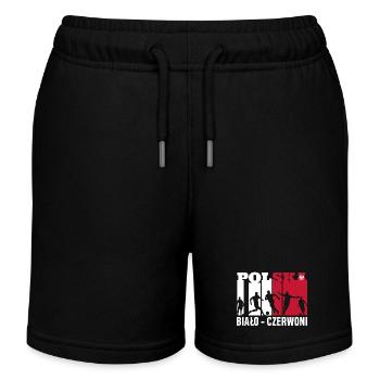 Polnischer Fußball - Kinder Organic Joggingshorts Mini Bolter von Stanley/Stella - Schwarz - Vorne