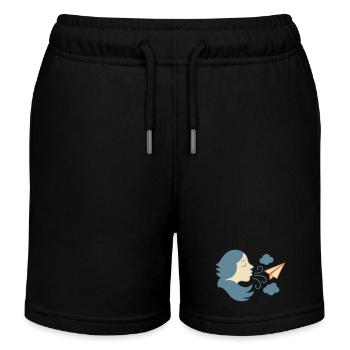 Let It Flow - Kids Organic Sweat Shorts by Stanley/Stella - black - Front