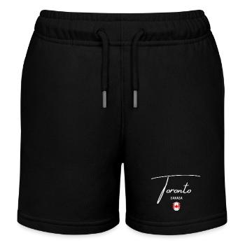 Toronto Canada, design minimaliste et élégant - Short de jogging enfant bio Stanley/Stella - noir - Devant
