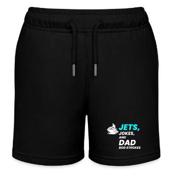 Jets-Witze und Dad Bod Strokes - Kinder Organic Joggingshorts Mini Bolter von Stanley/Stella - Schwarz - Vorne