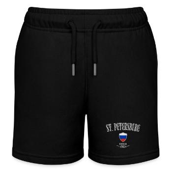 I love St. Petersburg, St. Petersburg Russia - Kids Organic Sweat Shorts by Stanley/Stella - black - Front