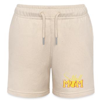 Softball Mama Ball Wappen - Kinder Organic Joggingshorts Mini Bolter von Stanley/Stella - Natur - Vorne