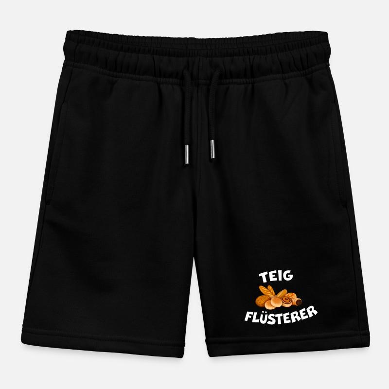 DOUGH WHISPERER Baker Saying Baking Bread Kids Organic Sweat Shorts by Stanley/Stella