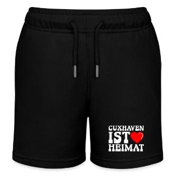 Vacances en mer du Nord CUXHAVEN EST CHEZ MOI Drôle - Short de jogging enfant bio Stanley/Stella - noir - Devant