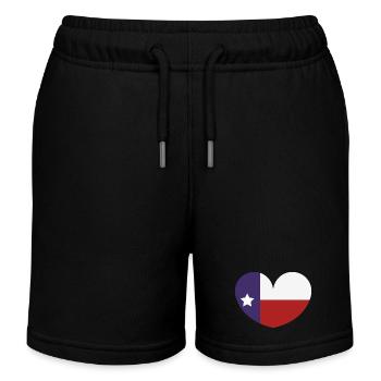 Drapeau du cœur du Texas - Short de jogging enfant bio Stanley/Stella - noir - Devant