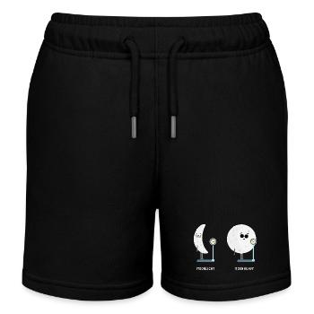 Funny Moon Phases of Moon Lunar Phases Moon light  - Kids Organic Sweat Shorts by Stanley/Stella - black - Front