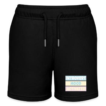 Introvert - Kids Organic Sweat Shorts by Stanley/Stella - black - Front