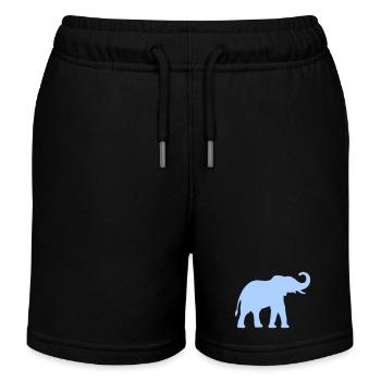 Contour de l’éléphant bleu - Short de jogging enfant bio Stanley/Stella - noir - Devant