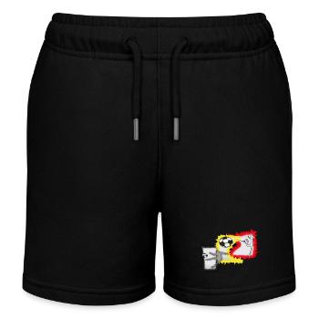 Kicker Fußball Stürmer  - Kinder Organic Joggingshorts Mini Bolter von Stanley/Stella - Schwarz - Vorne