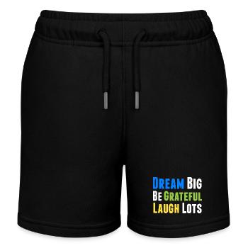 Positives Denken Inspirierend Motivation - Kinder Organic Joggingshorts Mini Bolter von Stanley/Stella - Schwarz - Vorne