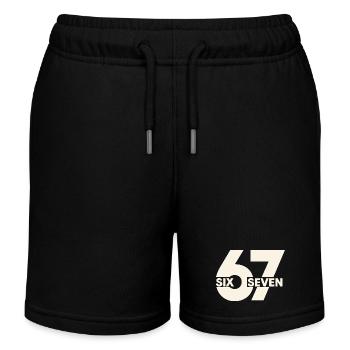 67 Six Seven – Urban Typografie - Kinder Organic Joggingshorts Mini Bolter von Stanley/Stella - Schwarz - Vorne