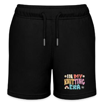 In my Knitting Era - Kinder Organic Joggingshorts Mini Bolter von Stanley/Stella - Schwarz - Vorne