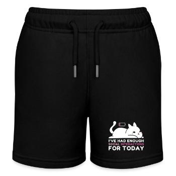 Genügend soziale Interaktionen - Kinder Organic Joggingshorts Mini Bolter von Stanley/Stella - Schwarz - Vorne