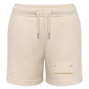 Vintage December 1968 - 57th Anniversary December - Kids Organic Sweat Shorts by Stanley/Stella - soft Ecru - Front