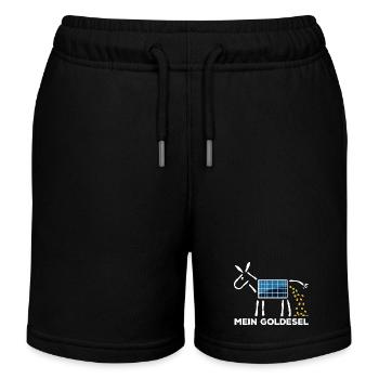 Märchen werden wahr - Mein Goldesel - Photovoltaik - Kinder Organic Joggingshorts Mini Bolter von Stanley/Stella - Schwarz - Vorne
