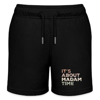 It's About Madam Time Humor Saying Sarcastic Funny - Short de jogging enfant bio Stanley/Stella - noir - Devant