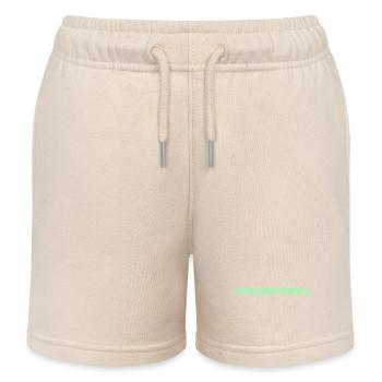 Interplanetary Green - Kids Organic Sweat Shorts by Stanley/Stella - soft Ecru - Front